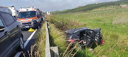 Scontro sulla Statale 115: auto vola fuori strada al bivio per Cattolica Eraclea