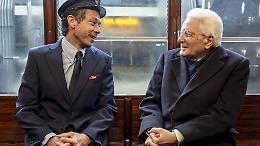 Mattarella arriva alle Olimpiadi&hellip; in tram, guidato da Valentino Rossi