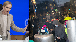 Dai cavi tranciati della ferrovia ai disordini di Milano, Meloni si infuria: &laquo;Bande di deliquenti, nemici dell'Italia&raquo;