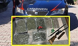 Blitz a Palagonia: 11,4 kg di droga e fucile con matricola abrasa, denunciato un 40enne