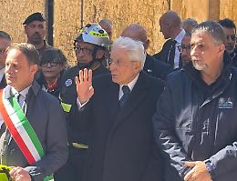 A Niscemi il presidente Sergio Mattarella: la visita nella zona rossa del Capo dello Stato agli sfollati