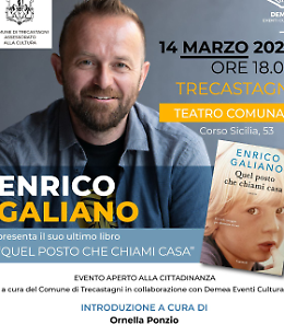 Enrico Galiano a Trecastagni: parole, emozioni e firmacopie per &ldquo;Quel posto che chiami casa&rdquo;