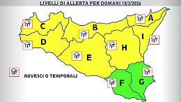 Temporali  dietro l&rsquo;angolo: in Sicilia continua l&rsquo;&ldquo;allerta gialla&rdquo; diramata dalla Protezione civile