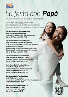 La festa del pap&agrave; e la relazione con i figli: le iniziative dei consultori Asp