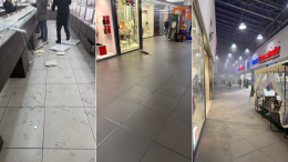 Rapina choc al centro commerciale, assaltano gioielleria in mezzo ai clienti a colpi di mazze