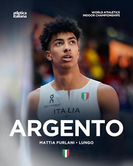 Atletica:  ai Mondiali indoor l'Italia chiude con Mattia Furlani d'argento nel lungo