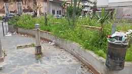 Piazza Giambattista Pergolesi: degrado cronico tra rifiuti e aiuole abbandonate