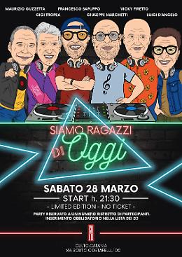 Quattro ragazzi di ieri pronti ad animare una notte da discoteca