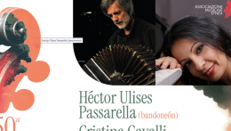 Dopo 'attorno a Piazzolla', H&eacute;ctor Ulises Passarella torna a Catania al Sangiorgi in duo con Cristina Cavalli