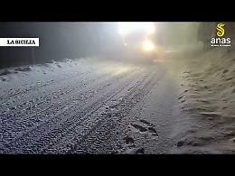 Emergenza neve a Messina: Anas al lavoro giorno e notte per mantenere aperte le statali