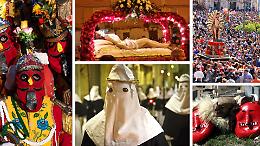 Tra incappucciati, diavoli e santoni la Pasqua siciliana &egrave; un'altra cosa: i riti pi&ugrave; suggestivi della Settimana Santa
