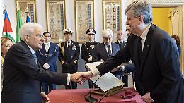 Gianmarco Mazzi giura da ministro del Turismo, le sue prime parole: &laquo;&Egrave; un pilastro della nostra economia&raquo;