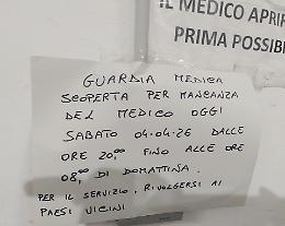 A Ispica guardia medica scoperta alla vigilia di Pasqua