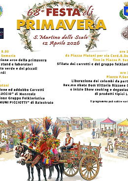 San Martino delle Scale si prepara per la 68&ordf; festa di primavera: carretti, sapori e fiori
