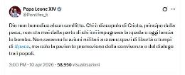 Il ruggito di Leone XIV ferma l'apocalisse: "Chi sta con Cristo non lancia bombe"