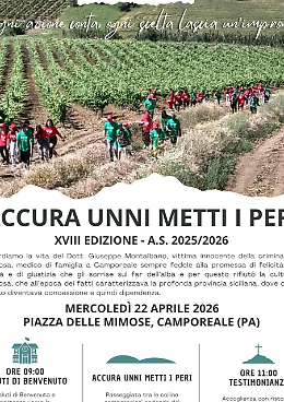 &ldquo;Accura unni metti i peri&rdquo;: la XVIII edizione a Camporeale, perch&eacute; ogni azione conta