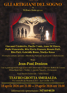 Gli artigiani del sogno: il sogno di Shakespeare prende vita al Teatro Grotta Smeralda (18-19 aprile)