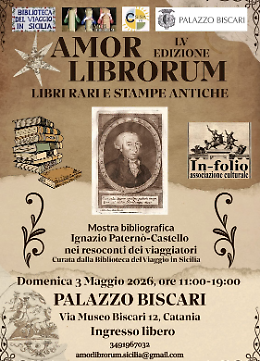 Amor librorum a Palazzo Biscari: 55esima mostra di libri rari e stampe antiche (3 maggio 2026, ingresso libero)