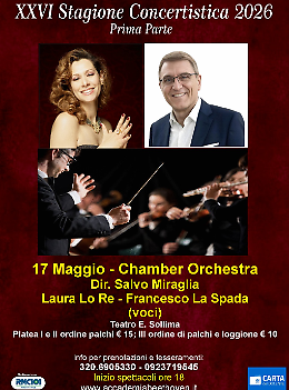 Gran finale della prima parte della XXVI stagione dell'Accademia Beethoven: Laura Lo Re e Francesco La Spada al Teatro Sollima
