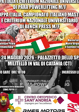 Militello in Val di Catania . Tre Giorni di Sport, Inclusione e Grande Pesistica