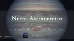 Dal sottosuolo alle stelle: serata magica al Castello La Grua Talamanca