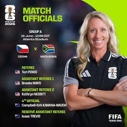 Il Mondiale si colora di rosa: ecco le sei direttrici di gara chiamate ad arbitrare il prossimo 18 giugno Repubblica Ceca-Sudafrica