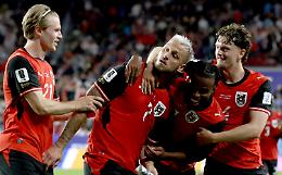 L'Austria trema ma piega la Giordania: 3-1 nel segno di Arnautovic 