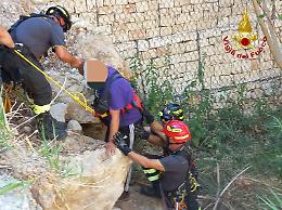Paura a Scicli, scivola in una scarpata: recuperato dai vigili del fuoco