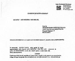 Il Messina ha presentato la domanda di ripescaggio in serie D
