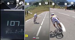A 107 km/h gi&ugrave; dal Tourmalet: il video della picchiata da brividi di Tadej Pogacar