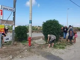 I pirati della Marza (Ispica) colpiscono ancora, ripulita un'aiuola