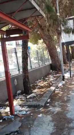 Degrado in via Pietro Nenni a Palermo: fermata AMAT sommersa dai rifiuti
