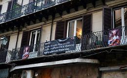 Striscioni di Addiopizzo ai Quattro Canti: &laquo;Santa Rosalia, liberaci dalla mafia, dall'indifferenza e dal silenzio&raquo;