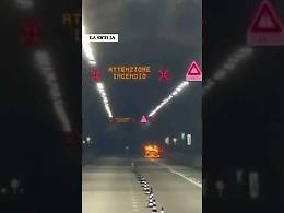 Auto in fiamme nella galleria Cozzo Battaglia, chiusa l'autostrada  Siracusa-Catania: il video