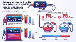 Gasolio, la Sicilia seconda in Italia per i prezzi pi&ugrave; alti