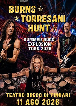 Rock al tramonto:  il Teatro Greco di Tindari ospita "Omaggio al classic rock" con Burns, Torresani e Hunt