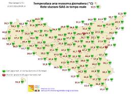 La Sicilia nella morsa dell'ondata di calore: a met&agrave; mattina a Partinico si superano i 41 gradi, il "fresco" solo in montagna