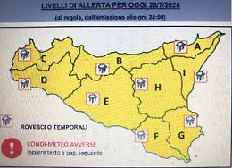 Sicilia tra pioggia e fuoco: allerta gialla a Palermo e preallerta arancione per caldo a 35&deg;