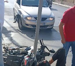 Vittoria, scontro tra scooter e auto in via Cavalieri di Vittorio Veneto: un ferito