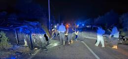 Scontro frontale tra due autovetture nella notte tra Nicolosi e Ragalna: quattro i feriti