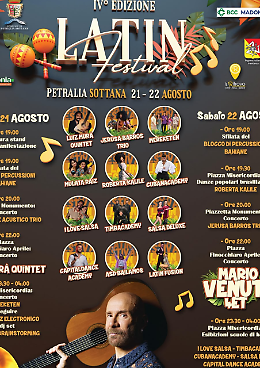 Mario Venuti in quartetto: bossa, samba e contaminazioni mediterranee al Latin Festival 2026 di Petralia Sottana