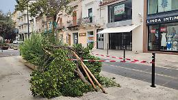 Ragusa colpita da pioggia e forte vento, danni in via Roma