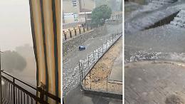 Violenti temporali estivi nella piana di Catania: pioggia, grandine e vento a Palagonia