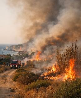 Ispica, incendio a Punta Cirica: fiamme vicino alle abitazioni