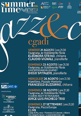 Egadi Jazz&Co: cinque appuntamenti a ingresso libero tra Favignana e Marettimo