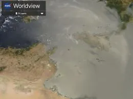 Il pulviscolo sahariano invade la Sicilia: la nube di sabbia visibile nelle immagini satellitari della NASA