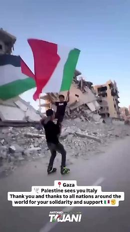  Tajani rilancia video: "Tricolore sventola a Gaza per gratitudine"