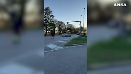 Bus pieno di studenti finisce in un fossato dopo un incidente