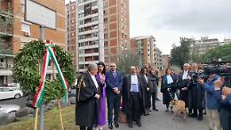 Trent'anni dopo l'uccisione intitolato ufficialmente il parco Serafino Famà