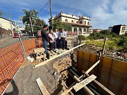 Via Musumeci, avviata la messa in sicurezza del muro crollato 7 anni fa